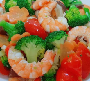 Tôm Xào Rau Củ Quả